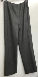 Oscar De La Renta Pants Ladies Gray Wool Straight Leg High Waist Nwt Size 6 - Picture 1 of 9