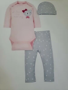 Child of Mine Carter's Baby Mädchen Body, Hose + Mütze 3-teiliges Set Neu mit Etikett - Bild 1 von 4