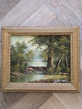 1960s oil painting landscape by Irene Cafieri. Signed. Offers Considered 