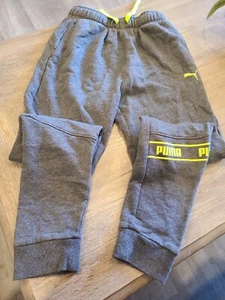 Puma Boys Gray with lime accents Jogging & Sweatpants Size L(14-16) EUC  - Picture 1 of 6
