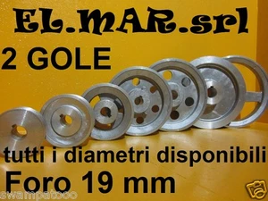 Puleggia Foro 19 mm 2 gole Sez. A TUTTI I DIAMETRI Motore elettrico