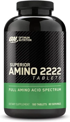 Optimum Nutrition Superior Amino 2222 comprimidos, aminoácidos essenciais completos, E - Imagem 1 de 4