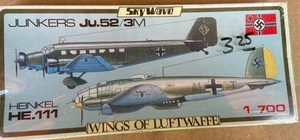 1/700 Scale Sky Wave Models, Heinkel HE-111 & Junkers JU.52/3M BN Open box SW250 - Bild 1 von 1
