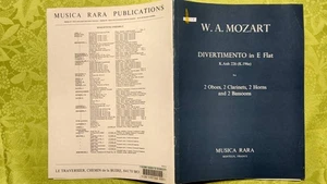1101-9 Western Book Conductor Large Score Mozart Wind Instrument Octet Divertime - Picture 1 of 8