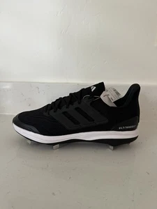 Adidas UltraBoost Light Metal Baseball Cleats Black White ID8610 Men's Sz 13 NEW - Picture 1 of 8