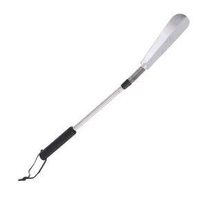 Retractable Shoehorn Elder Long Handle for Men Stainless Steel Tool Flexible - Imagen 1 de 11