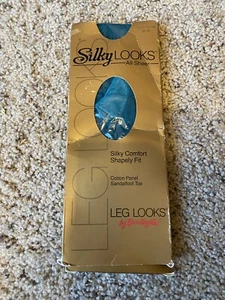 Silky Leg Looks All Sheer Pantyhose small/medium in spruce Vintage new - Picture 1 of 4