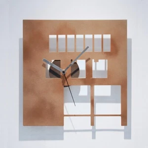 D-noum Stationery "end sheet product -WALL CLOCK-" Brown 11.8 x 11.8 x 9.8 in - Picture 1 of 3