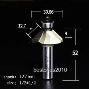 Broca de enrutador de borde biselado biselado de 45 grados ARDEN 1/2 X 1/2 X 45 ° broca de biselado 1/2" - Imagen 1 de 2