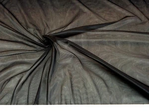 Discount Fabric nylon Tricot Black 15 denier Lustre SheerTM - Picture 1 of 1