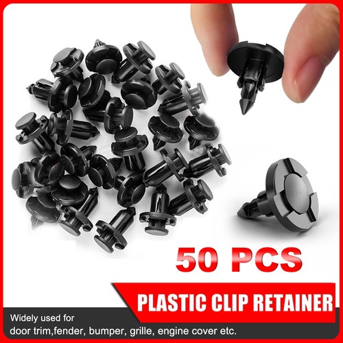 50pcs For Honda Bumper Clips 10mm Hood Fender Push Rivets Retainer