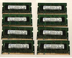 Samsung Laptop Memory 8x 512MB (4GB) SODIMM PC2-5300S-555-12 555Mhz DDR2 SDRAM - Picture 1 of 1