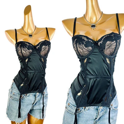 Frederick's of Hollywood gótico bustier corsé top lencería Foto 1 de 4