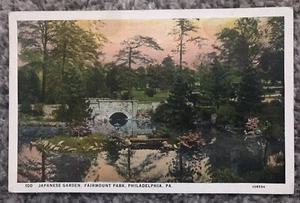 Vintage Japanese Garden Fairmount Park Philadelphia PA Postcard - Picture 1 of 2