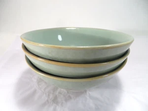 (3) Sango 'Passion Green' 4962 Soup / Cereal Bowls Stoneware 7" - Picture 1 of 8