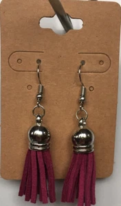 Earrings Tassel Fuchsia NEW - Picture 1 of 3