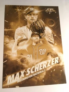 2017 Topps Fire Fired Up Jumbo 5x7 Max Scherzer Nationals F9 #’d 02/10 Gold - Picture 1 of 1