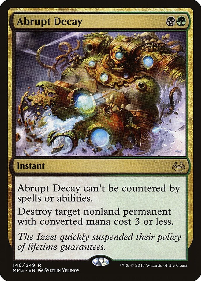 Abrupt Decay Modern Masters 2017 NM Black Green Rare MAGIC MTG CARD ABUGames - Image 1 of 1