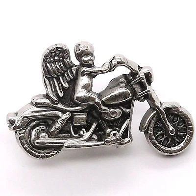 Cherub Motorcycle Decorative Snap Set Antique Nickel 1-1/2" 1265-40 - Image 1 of 2