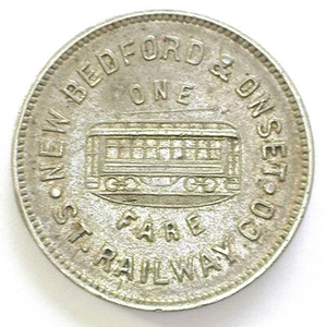 1901-27 NUEVO BEDFORD & ONSET STREET RAILWAY FICHA DE UNA TARIFA (ATWOOD# MA-550B) XF - Imagen 1 de 2