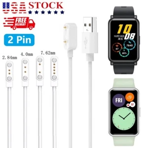 Smart Bracelet Charging Cable USB Cable Smart Watch Universal 2-Pin Charger USA - Picture 1 of 17