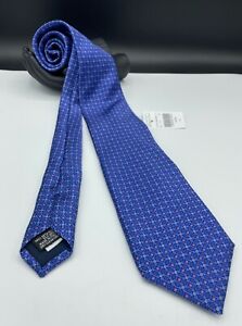 PIATTELLI BARNEYS NEW YORK Men's 100% Silk Tie ~ Purple ~ Floral ~ Made in Italy