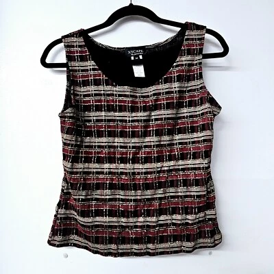 XSCAPE by Joanna Chen Medium Tank Top Metallic Sophisticated, Party Blouse - Image 1 of 4