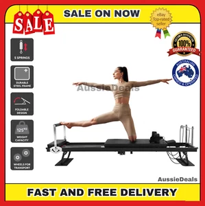 Fortis Foldable Pilates Reformer Machine Gym Exercise Home Workout | AU STOCK | - Picture 1 of 7