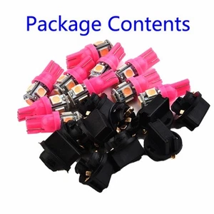 194 LED Bulbs + Sockets 10Pcs 12V 5050SMD Cluster Gauge Instrument - Picture 1 of 22