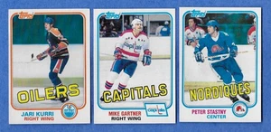 1981-82 Topps Hockey-3 Card Lot (Kurri-RC/Stastny-RC/Gartner-Solid!) - Picture 1 of 2