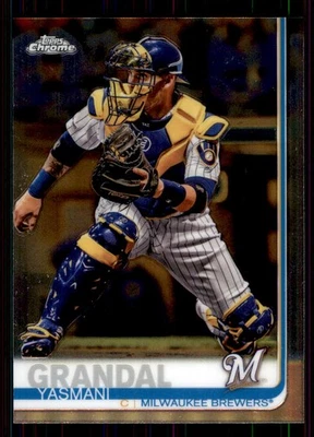 2019 Topps Chrome Update #17 Yasmani Grandal Milwaukee Brewers - Image 1 of 2