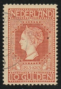 NETHERLANDS MICHEL 92B, 10 GULDEN, SIGNED STAR, LUXUS! - Picture 1 of 1