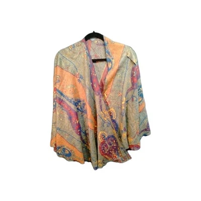  Cárdigan 100 % cachemir chal para mujer multicolor tejido envolvente capa suéter Foto 1 de 4