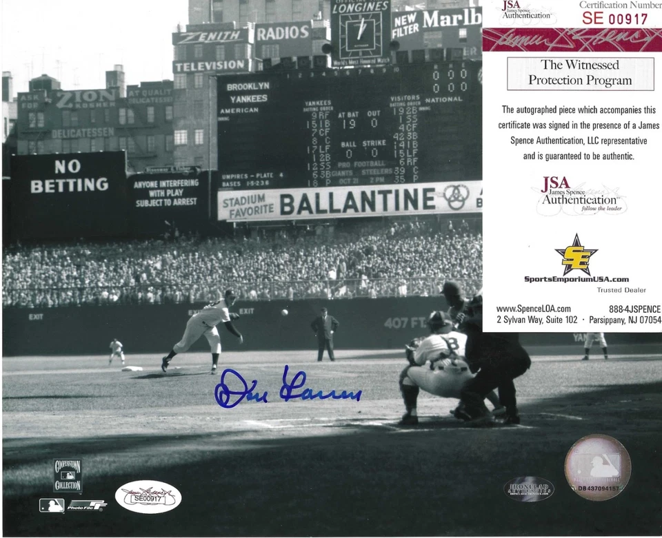 d2020 New York Yankees signed Don Larsen - 8x10 - HOF - AUTHENTICATED - Image 1 of 1