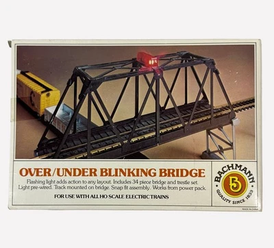 Bachmann HO Scale Over/Under Blinking Bridge Kit 46222 Complete in Box - Image 1 of 4