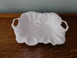 Spode England vassoio da portata foglie bianche - Foto 1 di 10