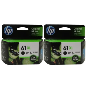 2x HP 61XL High Yield Black Original Ink Cartridge 960 Pages - Picture 1 of 5