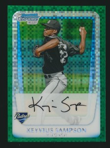 2011 Bowman Chrome Prospects Green X-Fractor Keyvius Sampson #BCP182 Padres