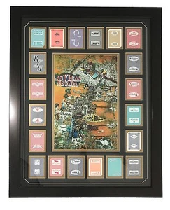 Mapa de dibujos animados de Old Vegas con 20 tarjetas de juego collage enmarcado #D/100 - Imagen 1 de 6