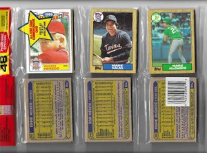 2 RACK PACKS 1987 TOPPS MARK MCGWIRE Card on TOP & another on BOTTOM SEALED - Picture 1 of 2