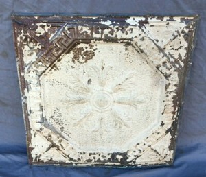  Antique Decorative Tin Metal Ceiling 2' x 2' Shabby VTG 24" SQ Chic 1133-20B