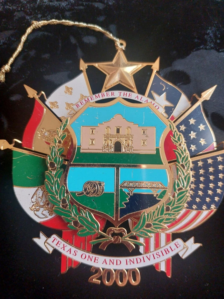 2000 Техас Капитолий орнамент обратная сторона государственной печати w коробка и брошюра Рождество - Изображение 1 из 1