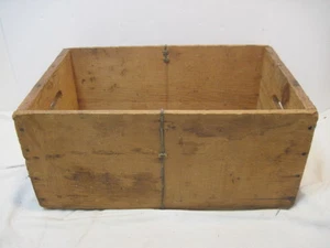 OLD WOOD-WOODEN  PRODUCE CRATE BOX UNKNOWN NO NAME - Picture 1 of 6