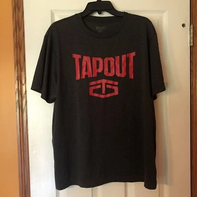 Camiseta TAPOUT Para Hombre Grande Gris Gráfico Poliéster Absorbe Humedad - Logo Rojo Foto 1 de 4