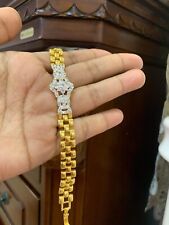 Stainless Steel Bracelet Detailed work, CZ diamond, length 18cm.