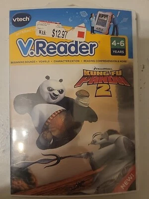 Kung Fu Panda 2~Vtech VReader Childrens Learning Game 4-6yrs Sounds Vowels Readi - Image 1 of 4