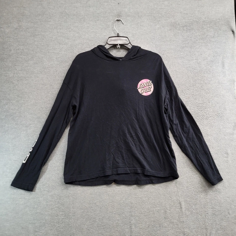 Sudadera Santa Cruz Mujer 10 Negra Sudadera con Capucha Logo Gráfico Rosa Ligera Foto 1 de 4