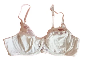 Sujetador de encaje ""Rompecabezas"" blanco con cable en U/U/Jigsaw Puzzle"" Pretty Secrets KT773 *Emily* 42B - Imagen 1 de 3
