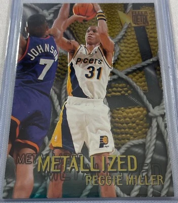 96-97 REGGIE MILLER FLEER METAL METAZLIZED BASKETBALL CARD - Image 1 of 2