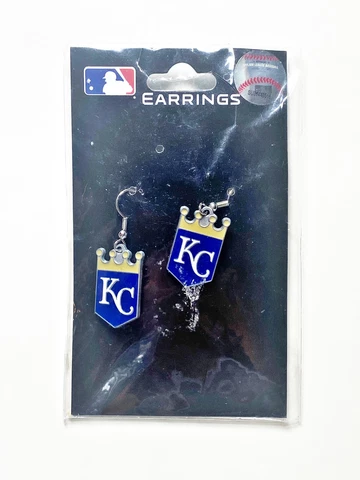 KANSAS CITY KC ROYALS MLB DANGLE DROP HOOK EARRINGS BRAND NEW SEALED BASEBALL Cover